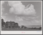 Farm buildings and landscape showing type of country in Sugar Hill, near Townsend, New York.