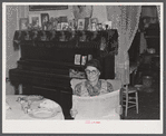Mrs. Hetherington, who was born in England and with her husband runs a farm in the submarginal farm area of Sugar Hill. A FSA (Farm Security Administration) client, near Townsend, New York.