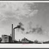 The Naugatuck Chemical Company with piles of old rubber tires. Naugatuck, Connecticut.