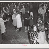 The evening program after the Barrel Rolling Contest consisted of dancing in the street (plenty of jitterbugging). Presque Isle, Maine.