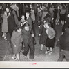 The evening program after the Barrel Rolling Contest consisted of dancing in the street (plenty of jitterbugging). Presque Isle, Maine.