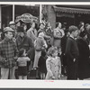Spectators at the barrel rolling contest in Presque Isle, Maine.