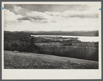 View looking over Weld village and Weld Lake towards Dixfield, Maine.