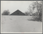 Desert of Maine. Freeport, Maine. Sand gradually covering up large barn.