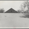 Desert of Maine. Freeport, Maine. Sand gradually covering up large barn.