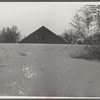 Desert of Maine. Freeport, Maine. Sand gradually covering up large barn.