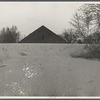 Desert of Maine. Freeport, Maine. Sand gradually covering up large barn.
