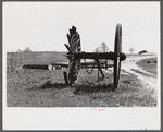 Giant wheels ten feet in diameter, once used for carrying logs to sawmill, Michigan.