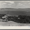 Landscape with houses below.