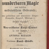 Unterricht von der wunderbaren Magie und derselben medicinischem Gebrauch