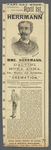 Program for Fast Day Week performance by Alexander Herrmann and Adelaide Herrmann