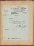 Letter from Charles Carter, successor to Martinka & Company, to Saram Ellison