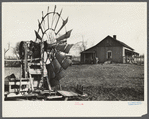 Dwelling and portable windmill of a farmer on land to be optioned by Resettlement Administration. Near Ithaca, New York, Tompkins County.