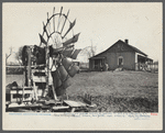 Dwelling and portable windmill of a farmer on land to be optioned by Resettlement Administration. Near Ithaca, New York, Tompkins County.