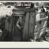 This cabin was mounted on sleigh last winter to transport four children to and from school. A stove was kept inside to protect them from the severe cold. The children only missed one day of school the entire winter.