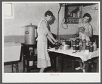 Canning vegetables in one of the Decatur Homesteads. Indiana.