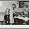 Canning vegetables in one of the Decatur Homesteads. Indiana.