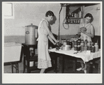 Canning vegetables in one of the Decatur Homesteads. Indiana.