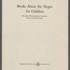Books about the Negro for children 
