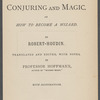 The secrets of conjuring and magic