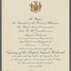 Invitation to Alanson T. Briggs to attend the opening of the Rapid Transit Railroad