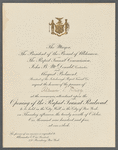 Invitation to Alanson T. Briggs to attend the opening of the Rapid Transit Railroad