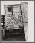 Lion's cage at the Champlain Valley Exposition, Essex Junction, Vermont.