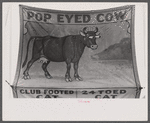 Poster advertising sideshow at the Rutland Fair, Rutland, Vermont.