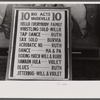 Poster advertising sideshow at the Rutland Fair, Rutland, Vermont.