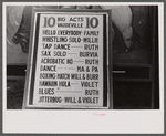 Poster advertising sideshow at the Rutland Fair, Rutland, Vermont.