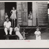Family living in a slum area in Yauco, Puerto Rico.