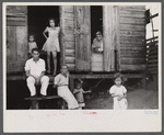 Family living in a slum area in Yauco, Puerto Rico.