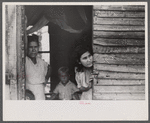 Family living in a slum area in Yauco, Puerto Rico.
