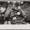 Guanica (vicinity), Puerto Rico. Lunch of a sugar worker consisting of rice, beans and papaya. On a plantation.