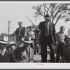 Mr. E.S. Beardsley, auctioneer. At the auction of Mr. Anthony Tacek's farm in Derby, Connecticut.