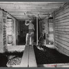 Hoisting potatoes to be dumped into a storage bin at the farm of the Woodman Potato Company. Eleven miles north of Caribou, Maine.