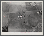 Potato farms in Aroostook County, Maine, showing layout of land and buildings. Near Caribou, Maine.