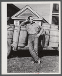 Mr. Lawrence J. Brown, potato farmer, FSA (Farm Security Administration) client of Eagle Lake, Maine. He has one hired helper and two small boys to work with him in the seed foundation unit.