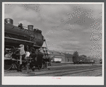 At the freight terminal of the Bangor and Aroostook Railroad in Caribou, Maine.