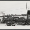 At the freight yards of the Bangor and Aroostook Railroad in Caribou, Maine.