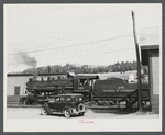 At the freight yards of the Bangor and Aroostook Railroad in Caribou, Maine.