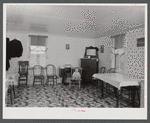 Interior of home of FSA (Farm Security Administration) client, potato farmer near Lille, Maine.