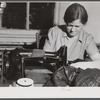 Mary Dralick, Polish. She works on her father's farm and also is an operator at the Levine & Levine dress and coat factory in Colchester Connecticut.