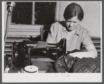 Mary Dralick, Polish. She works on her father's farm and also is an operator at the Levine & Levine dress and coat factory in Colchester Connecticut.