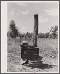 Stove on which cooking is done for a crew of thirty-five Florida migrants. Old Trap, North Carolina.