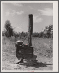 Stove on which cooking is done for a crew of thirty-five Florida migrants. Old Trap, North Carolina.