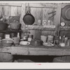 Cooking paraphernalia in a migrant shack. Belcross, North Carolina.
