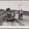 Group of Florida migrants on their way to Cranberry, New Jersey, to pick potatoes. Near Shawboro, North Carolina.