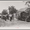 Florida migrants preparing to leave Old Trap, North Carolina.
