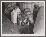 Provisions bought at the grocery by migrants at Onley, Virginia.